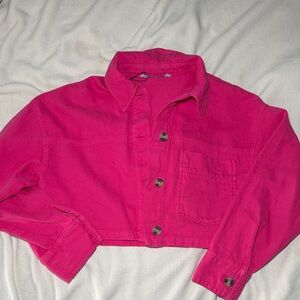 Zara Vibrant Pink Cropped Jacket